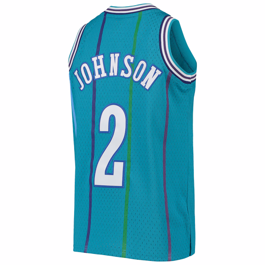 Larry Johnson Charlotte Hornets Mitchell & Ness 1992/93 Hardwood Classics Swingman Jersey