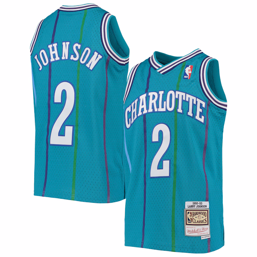 Canotta Basket Larry Johnson Charlotte Hornets 1992/93 Mitchell & Ness Retro