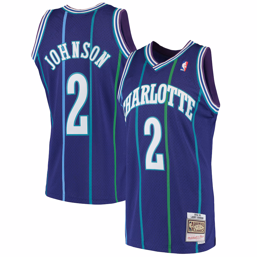 Canotta Basket Larry Johnson Charlotte Hornets 1994/95 Mitchell & Ness Retro