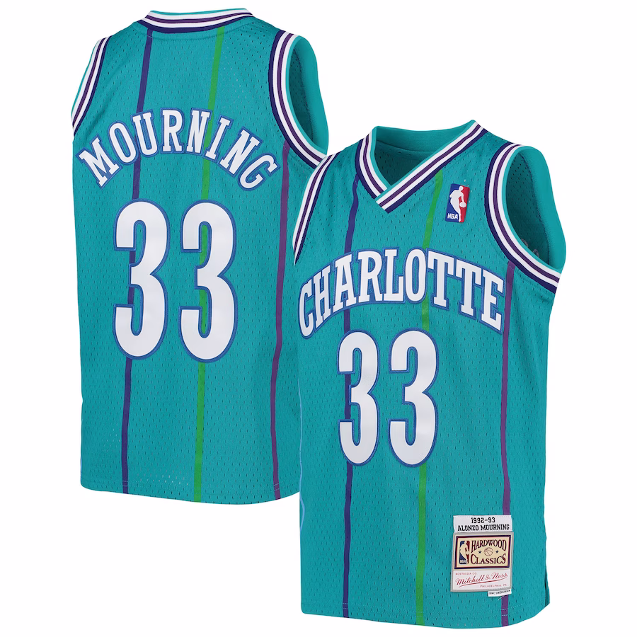 Canotta Basket Alonzo Mourning Charlotte Hornets 1992/93 Mitchell & Ness Retro