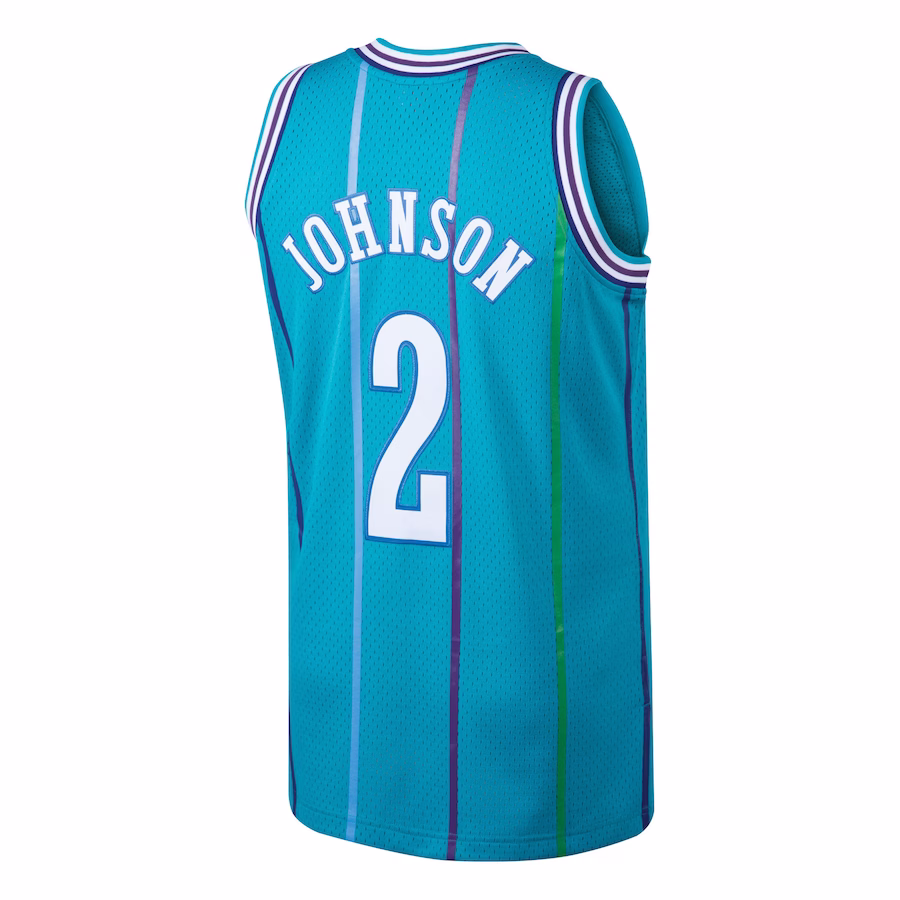 Larry Johnson Charlotte Hornets Mitchell & Ness 1992/93 Hardwood Classics Jersey