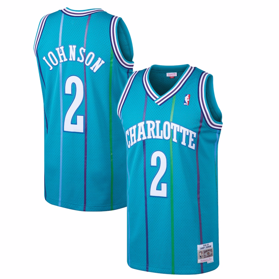 Canotta Basket Larry Johnson Charlotte Hornets 1992/93 Mitchell & Ness Retro
