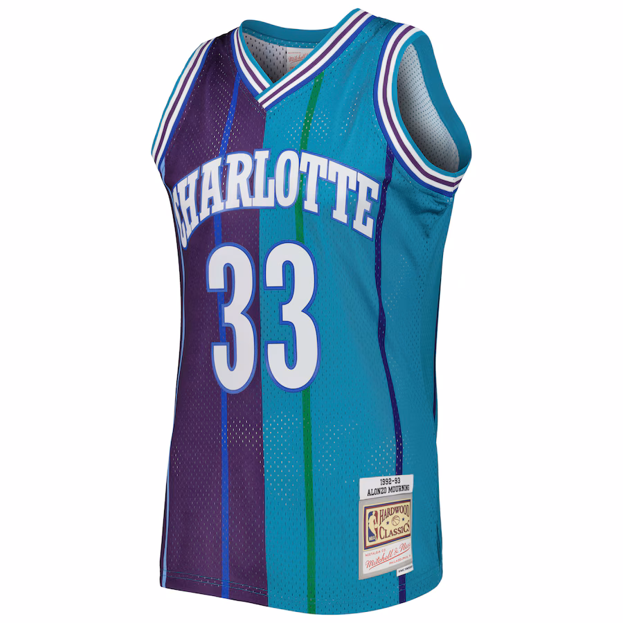Alonzo Mourning Charlotte Hornets Mitchell & Ness 1992/93 Hardwood Classics Swingman Jersey