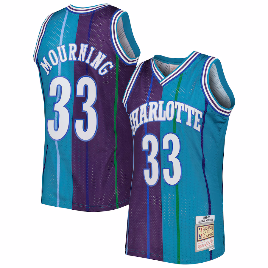 Canotta Basket Alonzo Mourning Charlotte Hornets 1992/93 Mitchell & Ness Retro