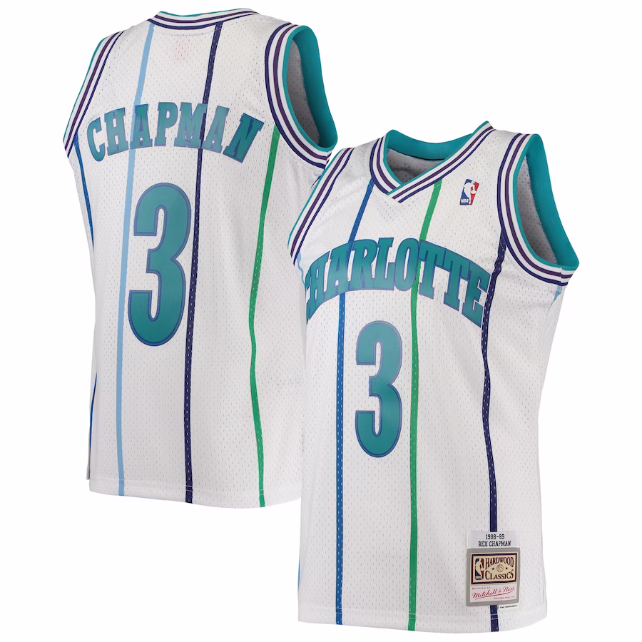 Canotta Basket Rex Chapman Charlotte Hornets 1988/89 Mitchell & Ness Retro