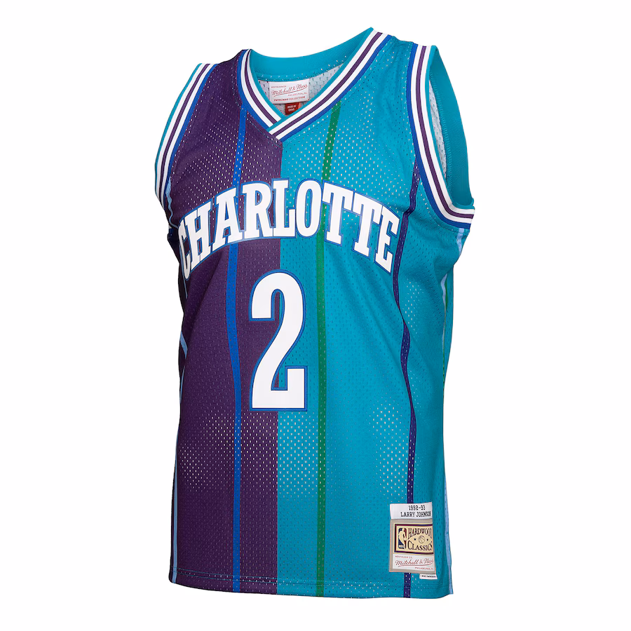 Canotta Basket Larry Johnson Charlotte Hornets Mitchell & Ness Retro