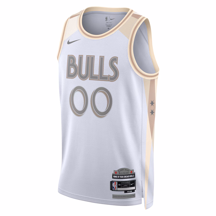 Chicago Bulls Unisex 2024/25 angepasstes Swingman-Jersey - City Edition - Weiß