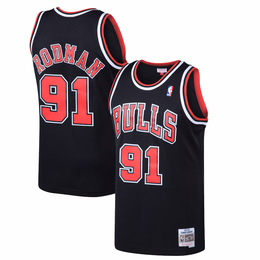 Dennis Rodman Chicago Bulls Mitchell & Ness 1997/98 Klassische Edition Swingman-Jersey - Schwarz