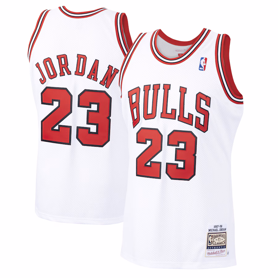 Michael Jordan Chicago Bulls Mitchell & Ness 1997/98 Hardwood Classics Jersey - Weiß