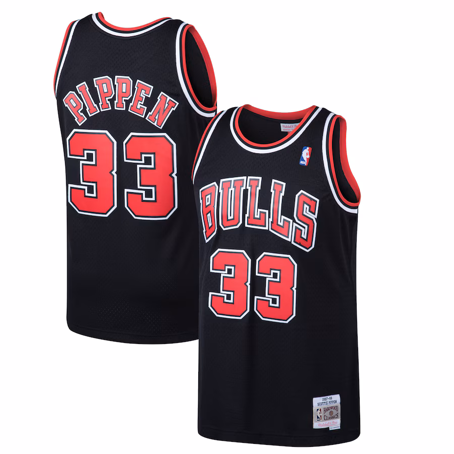 Scottie Pippen Maglia Swingman Hardwood Classics 1997/98 dei Chicago Bulls Mitchell & Ness - Nero
