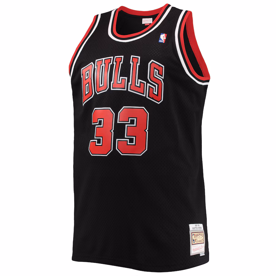 Scottie Pippen Chicago Bulls Mitchell & Ness Big & Tall Hardwood Classics Swingman-Jersey - Schwarz