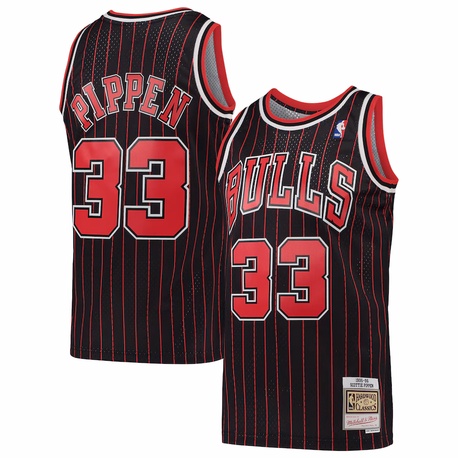 Scottie Pippen Maglia Swingman Hardwood Classics dei Chicago Bulls Mitchell & Ness - Nero