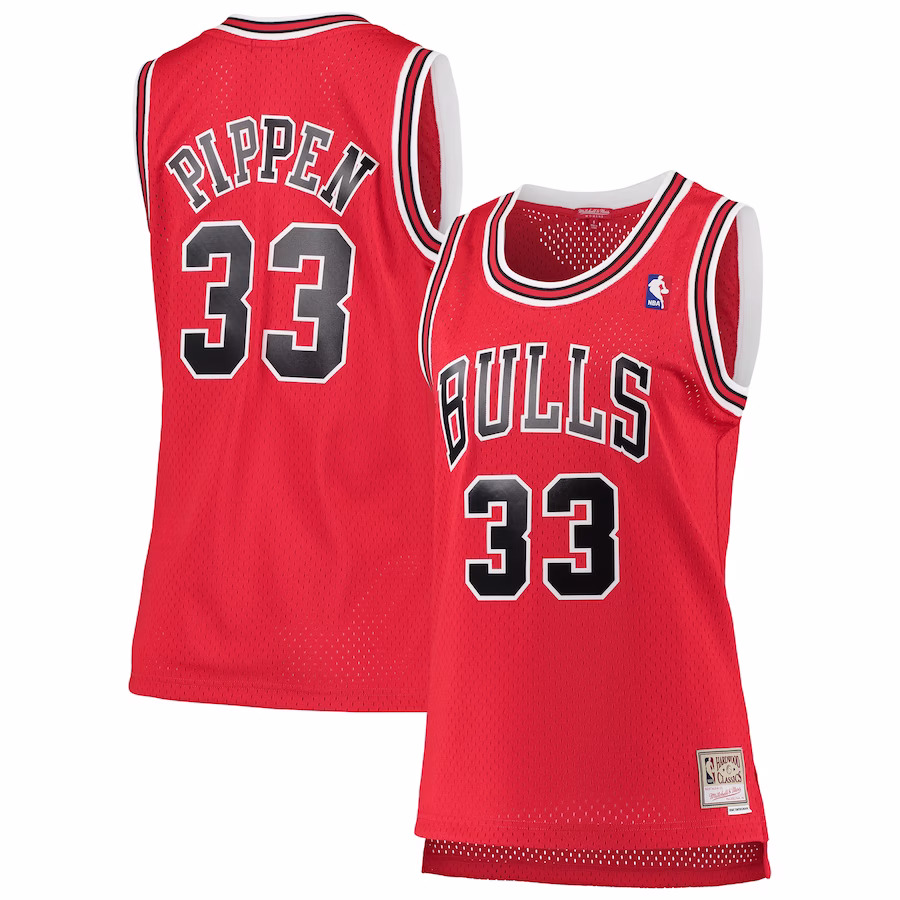 Scottie Pippen Maglia Swingman Hardwood Classics 1997/98 per donne dei Chicago Bulls Mitchell & Ness - Rosso