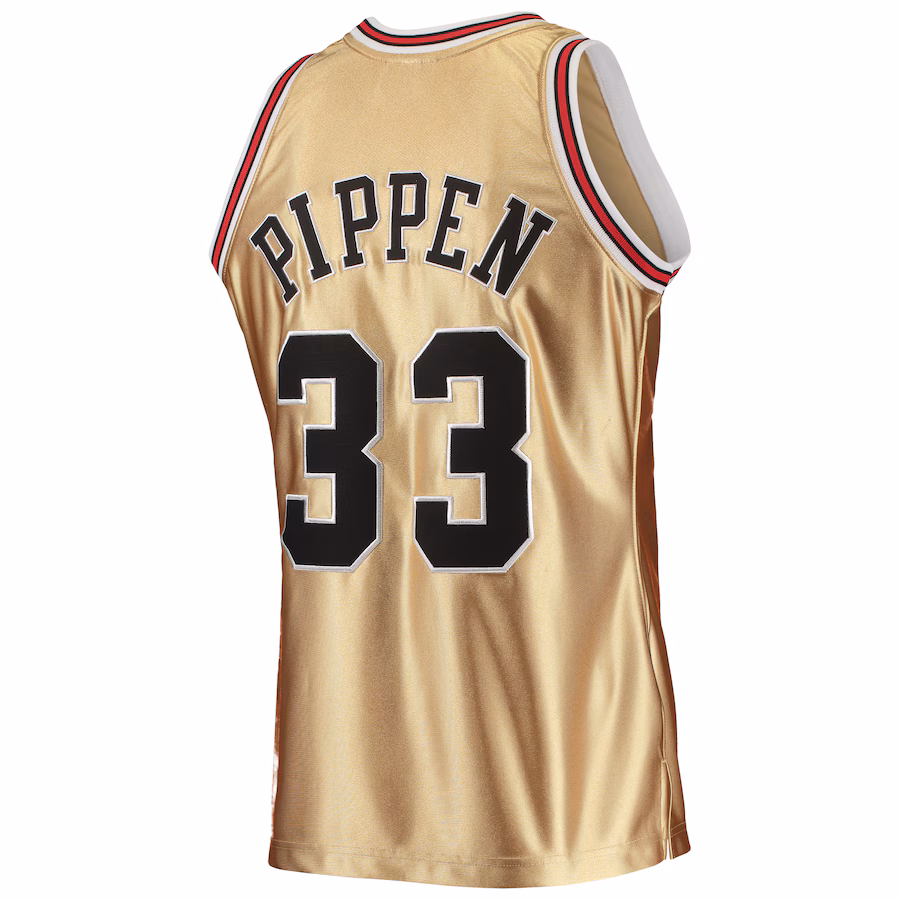 Scottie Pippen Chicago Bulls Mitchell & Ness 75. Jahrestag 1997/98 Klassisches Hardwood-Jersey - Gold