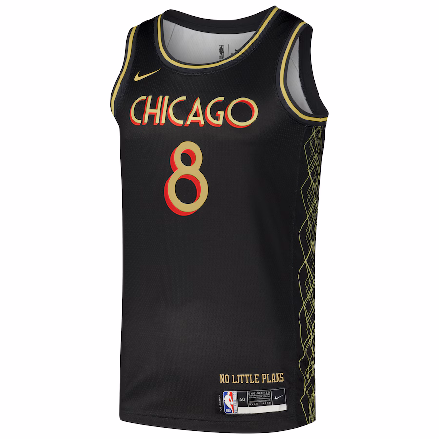 Zach LaVine Maillot du joueur Swingman Nike des Chicago Bulls - Édition Ville - Noir
