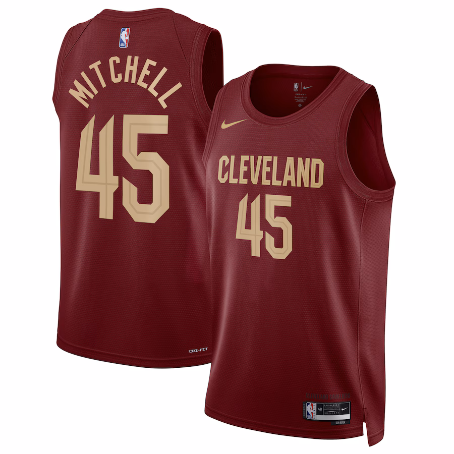 Donovan Mitchell Maglia Swingman Unisex dei Cleveland Cavaliers - Edizione Icona - Burdiglia