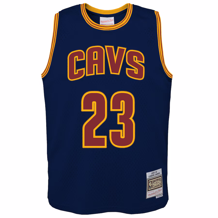 LeBron James Camiseta Swingman de los Hardwood Classics 2015/16 para jóvenes de los Cleveland Cavaliers Mitchell & Ness - Azul marino