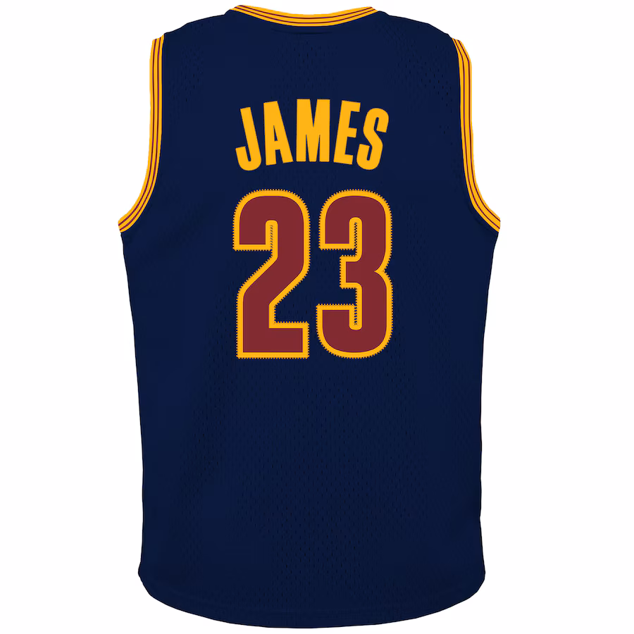 LeBron James Camiseta Swingman de los Hardwood Classics 2015/16 para jóvenes de los Cleveland Cavaliers Mitchell & Ness - Azul marino