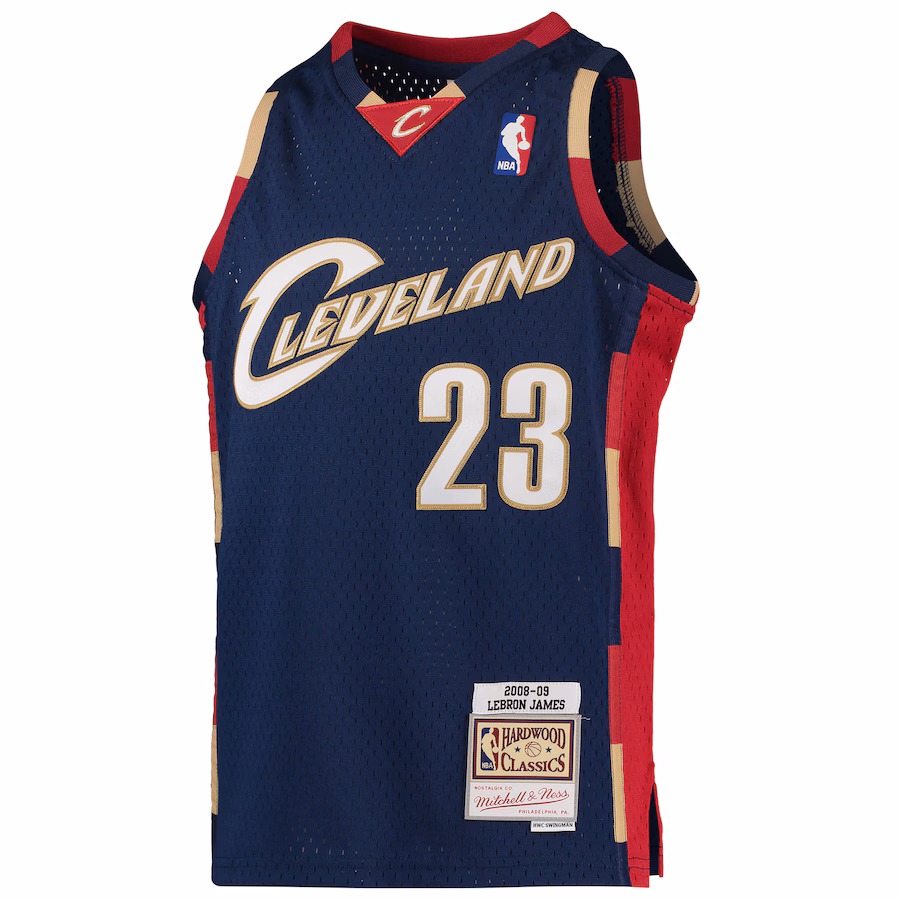 LeBron James Cleveland Cavaliers Mitchell & Ness Youth 2008-09 Hardwood Classics Swingman Jersey - Navy Blue