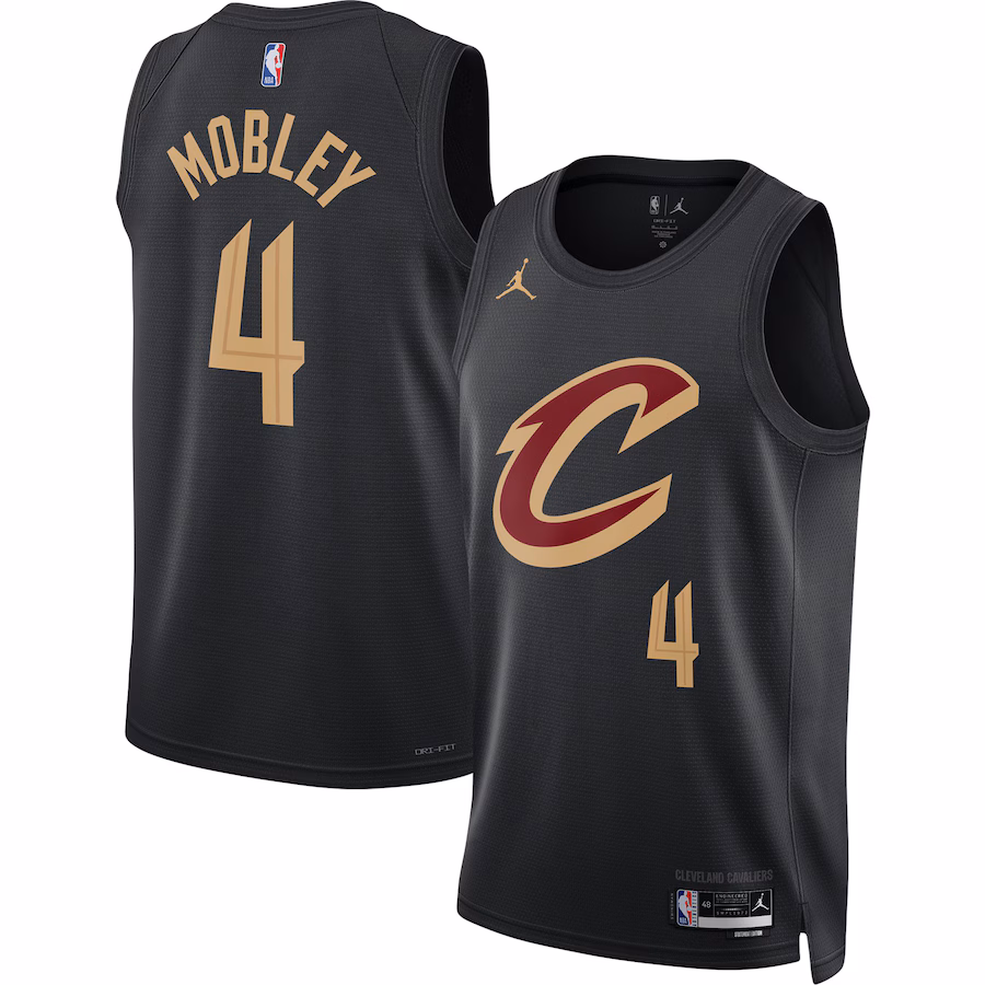 Evan Mobley Camiseta Swingman Unisex de la marca Jordan de los Cleveland Cavaliers - Edición Declaración - Negro