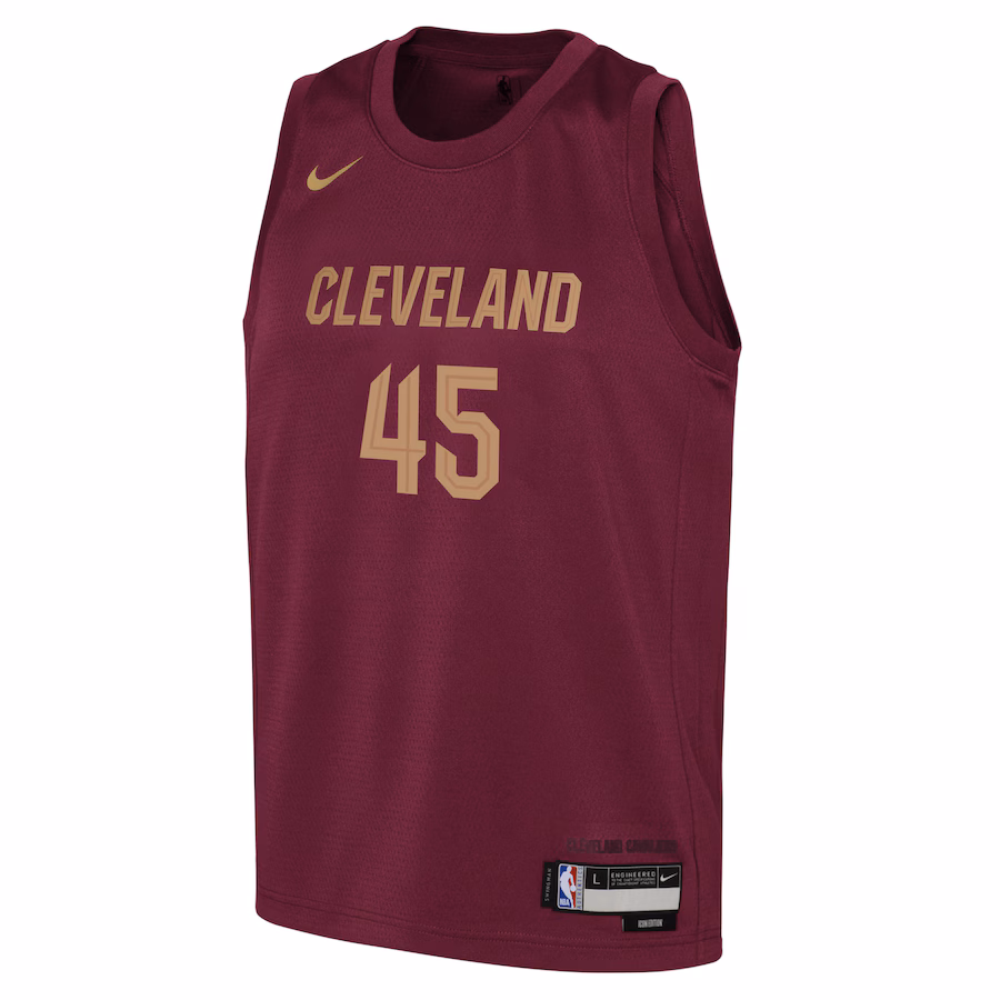 Donovan Mitchell Camiseta Swingman para jóvenes de los Cleveland Cavaliers - Edición Ícono - Borgoña