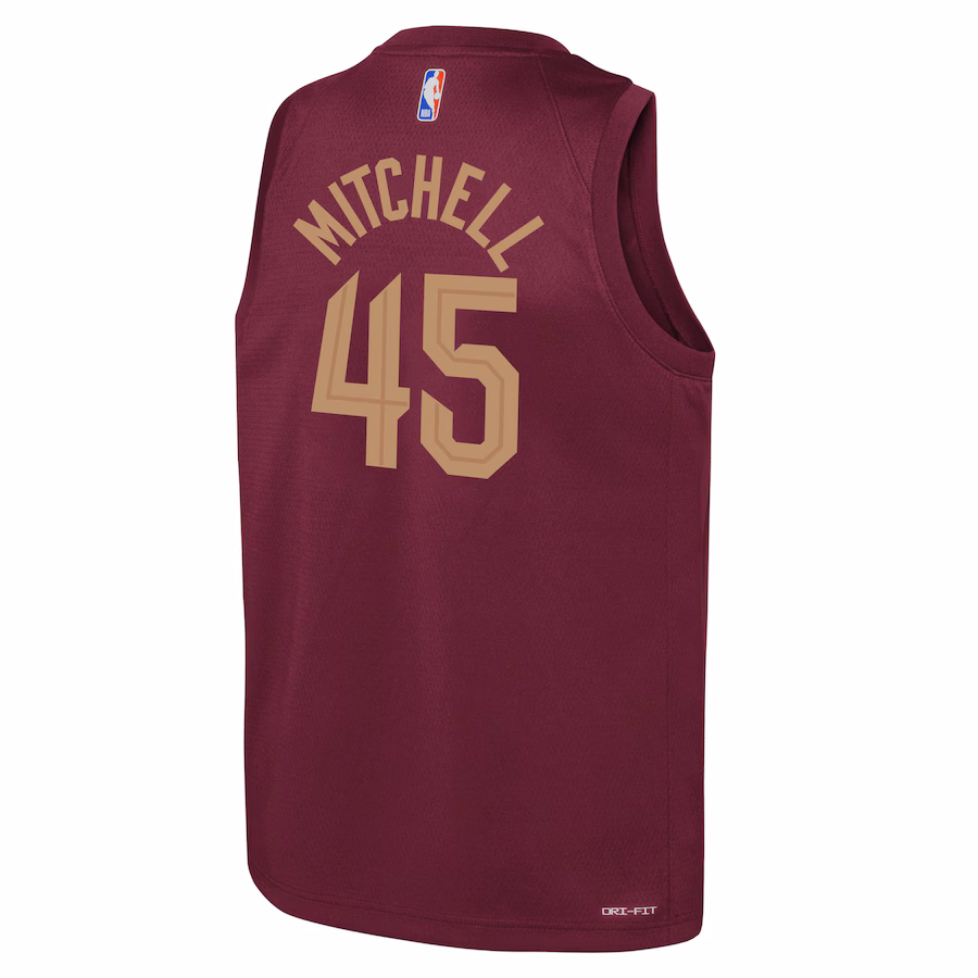 Donovan Mitchell Camiseta Swingman para jóvenes de los Cleveland Cavaliers - Edición Ícono - Borgoña