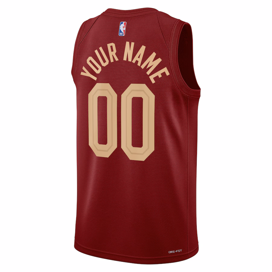 Cleveland Cavaliers Camiseta Swingman personalizada unisex - Edición Ícono - Color bourgogne