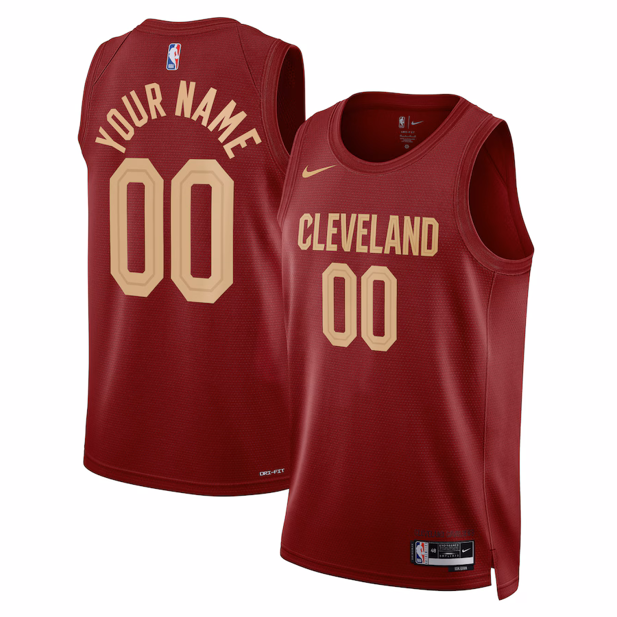 Cleveland Cavaliers Maglia Swingman personalizzata unisex - Edizione Icona - Colore borgogna