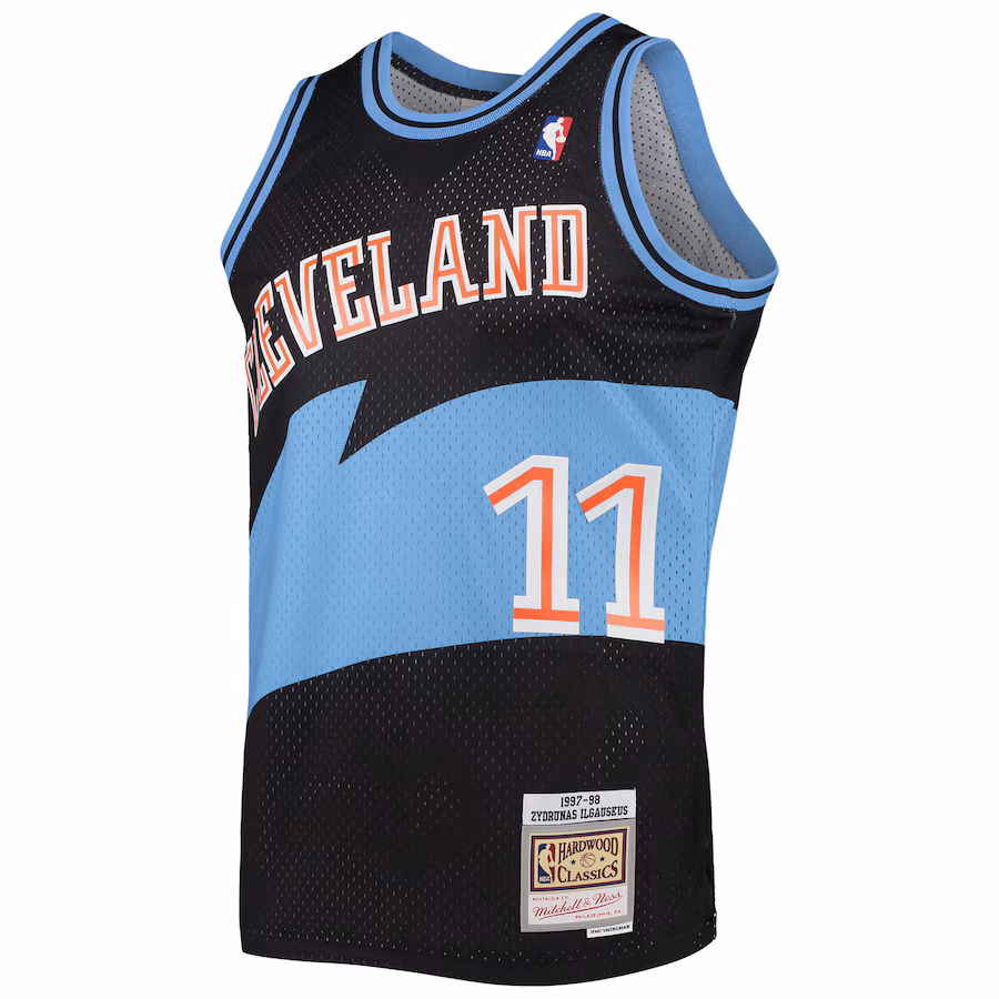 Zydrunas Ilgauskas Camiseta Swingman de los Hardwood Classics de Mitchell & Ness de los Cleveland Cavaliers - Negro
