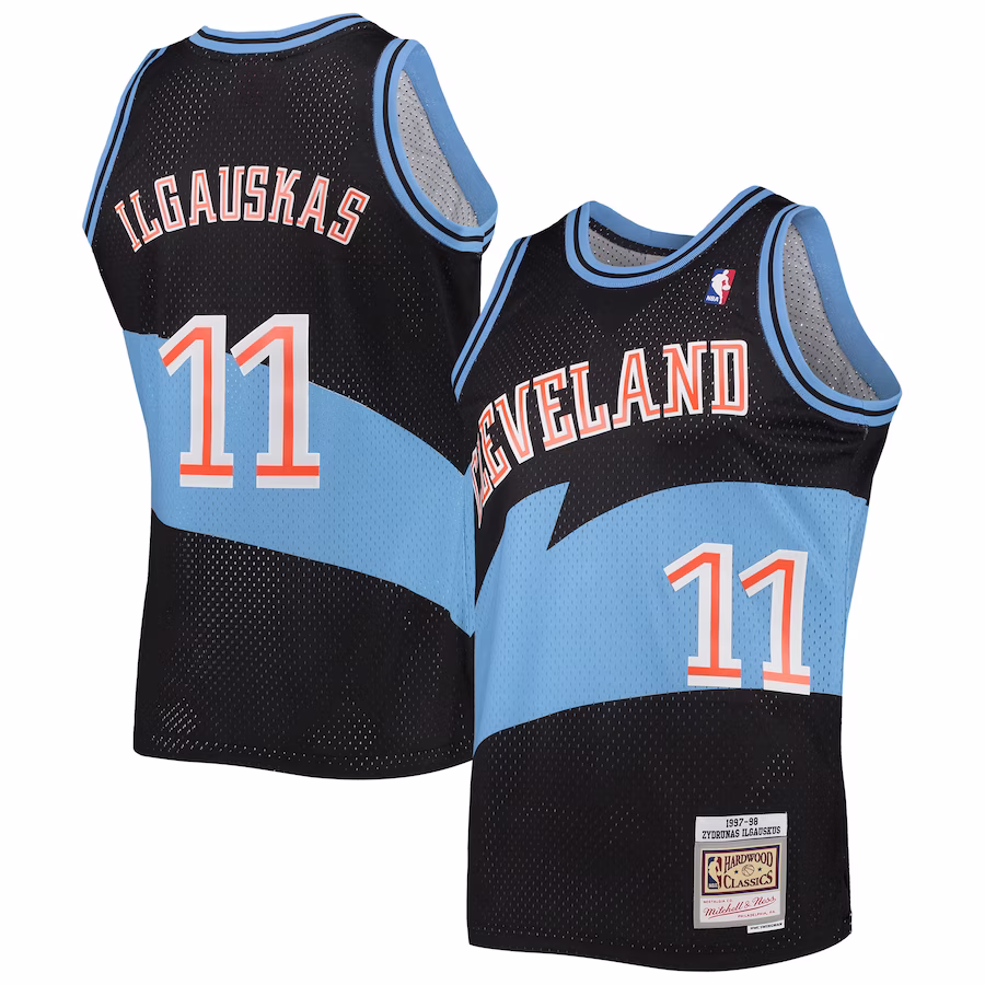 Zydrunas Ilgauskas Camiseta Swingman de los Hardwood Classics de Mitchell & Ness de los Cleveland Cavaliers - Negro