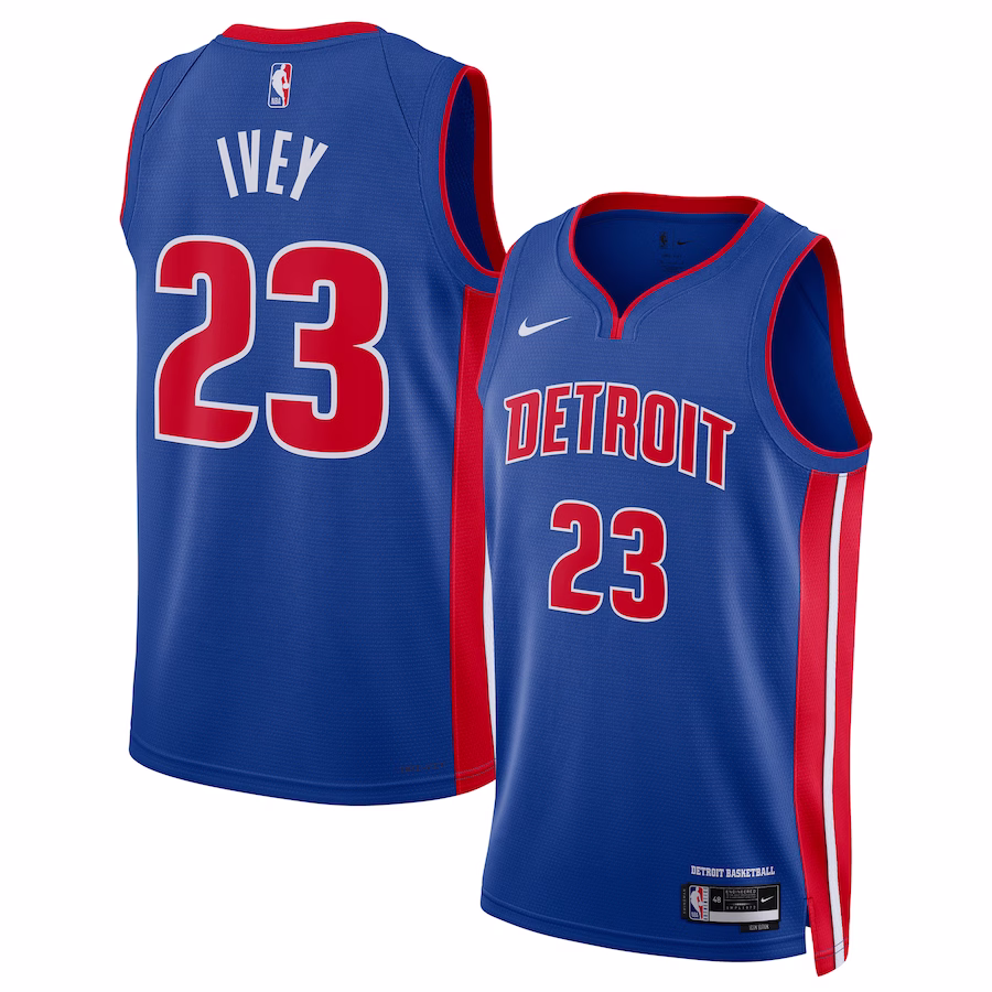 Maglia Jaden Ivey Detroit Pistons unisex NBA Draft 2022 primo round Icon Edition