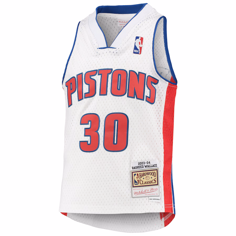 Rasheed Wallace Detroit Pistons Mitchell & Ness Youth 2003/04 Hardwood Classics Swingman Jersey