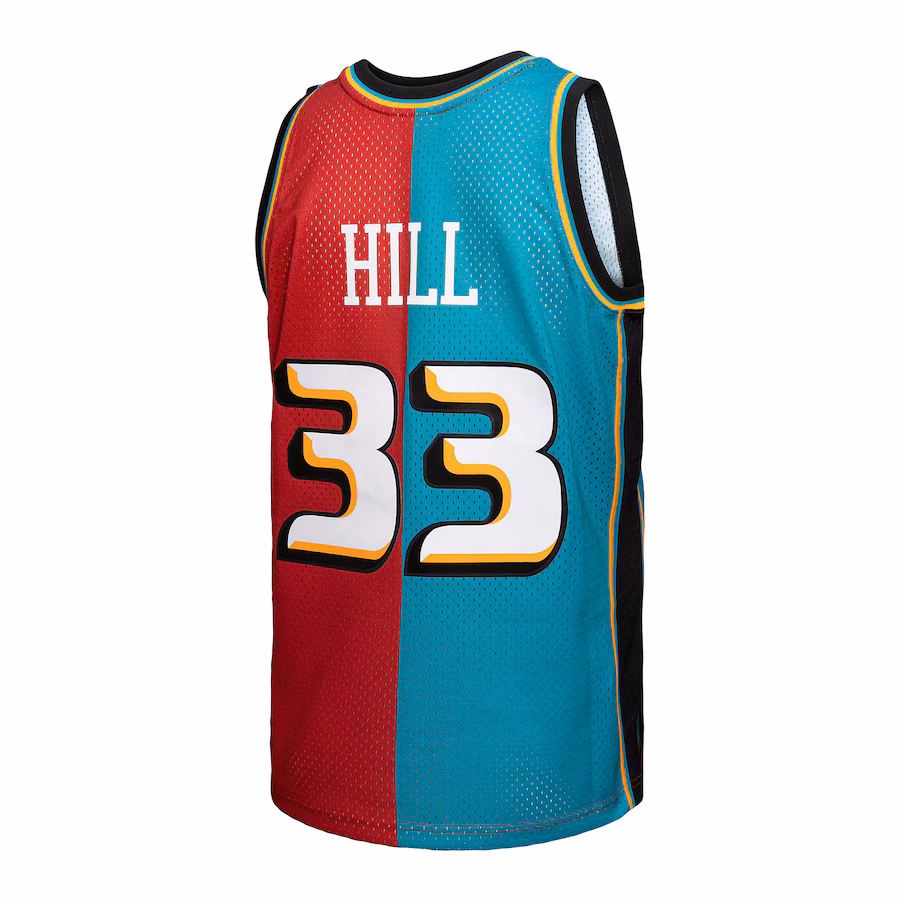 Camiseta Grant Hill Pistons 1999/00 - Turquesa/Rojo