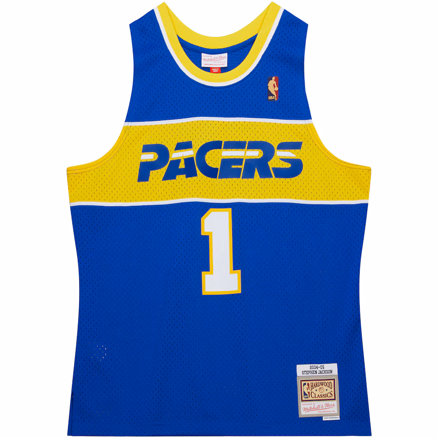 Stephen Jackson, Camiseta para fans de la edición clásica 2004/05 de Mitchell & Ness de los Indiana Pacers - Azul real
