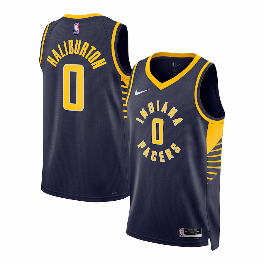 Tyrese Haliburton, Maglia Swingman unisex degli Indiana Pacers - Edizione Icona - Blu marinaio