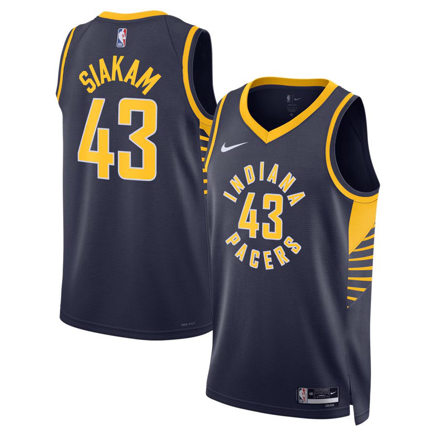 Pascal Siakam, Maglia Swingman unisex degli Indiana Pacers - Edizione Icona - Blu marinaio