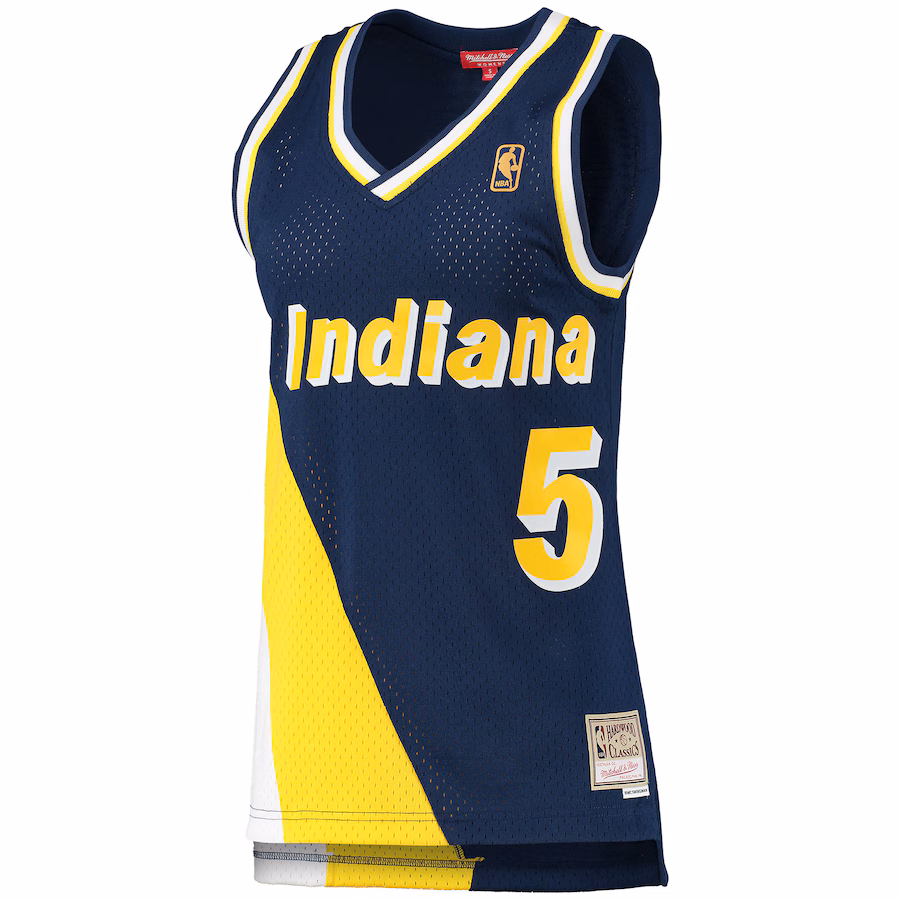 Jalen Rose, Indiana Pacers Mitchell & Ness Frauen 1996/97 Hardwood Classics Swingman Trikot - Marineblau