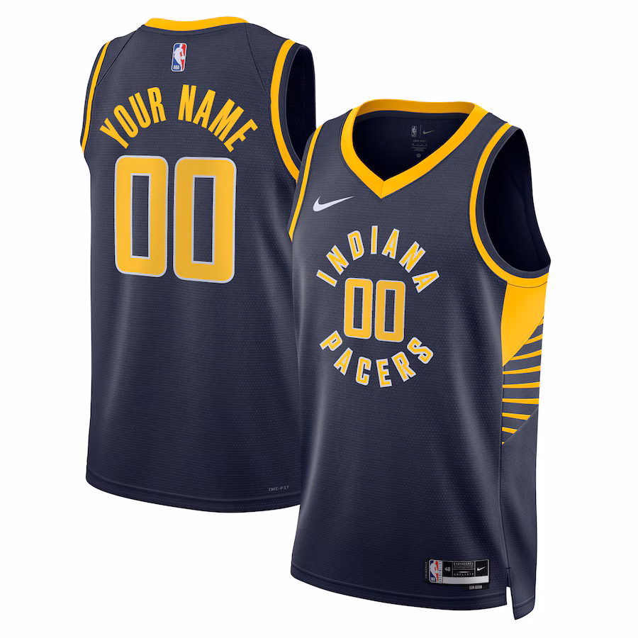 Indiana Pacers Maglia Swingman personalizzata unisex per la stagione 2022/23 - Edizione Icona - Blu marinaio