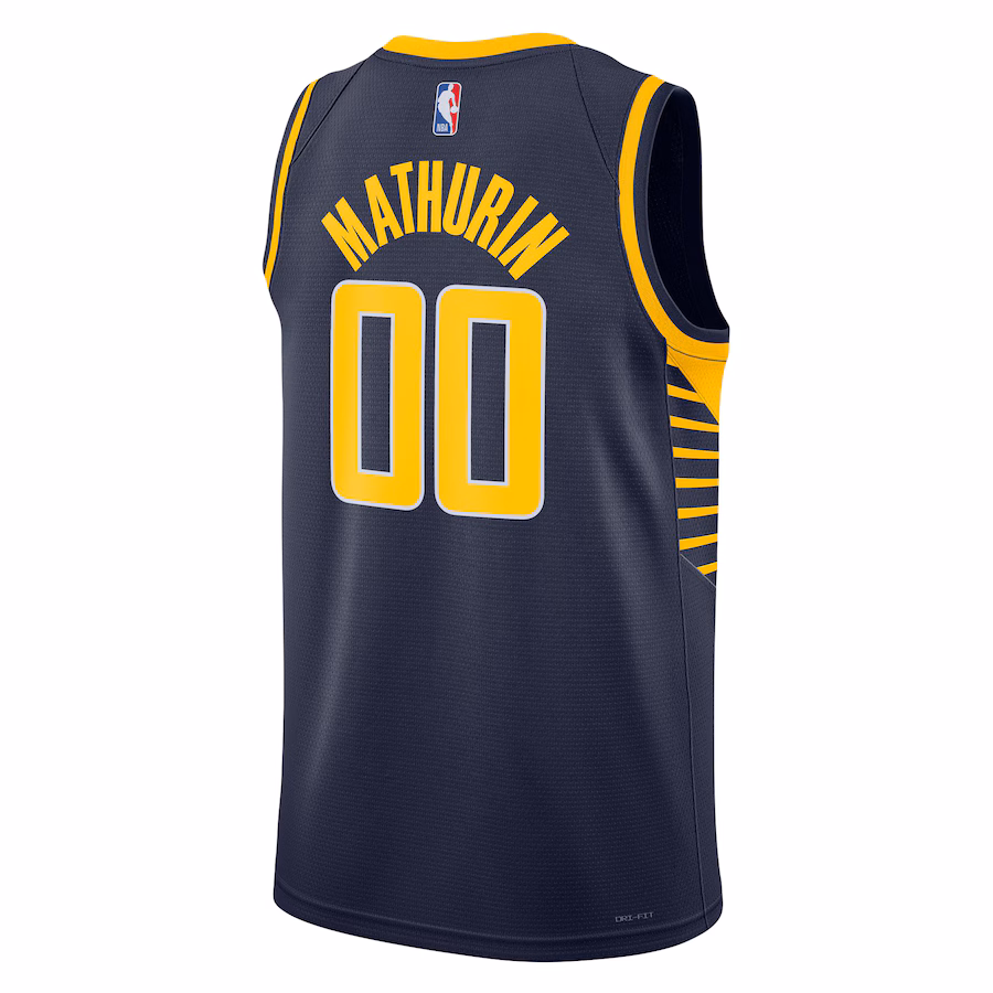 Bennedict Mathurin, Indiana Pacers Nike Unisex Swingman Trikot - Icon-Edition - Marineblau