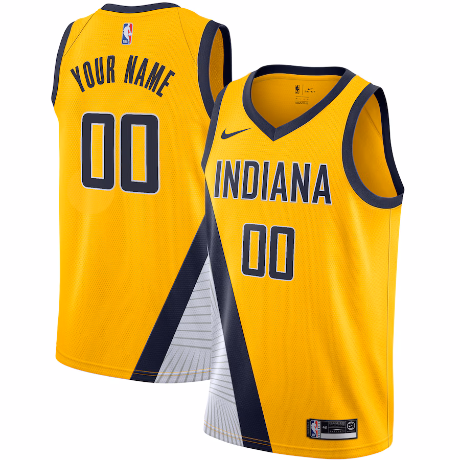Indiana Pacers Maglia Swingman personalizzata per il 2019/20 - Edizione Dichiarazione - Giallo