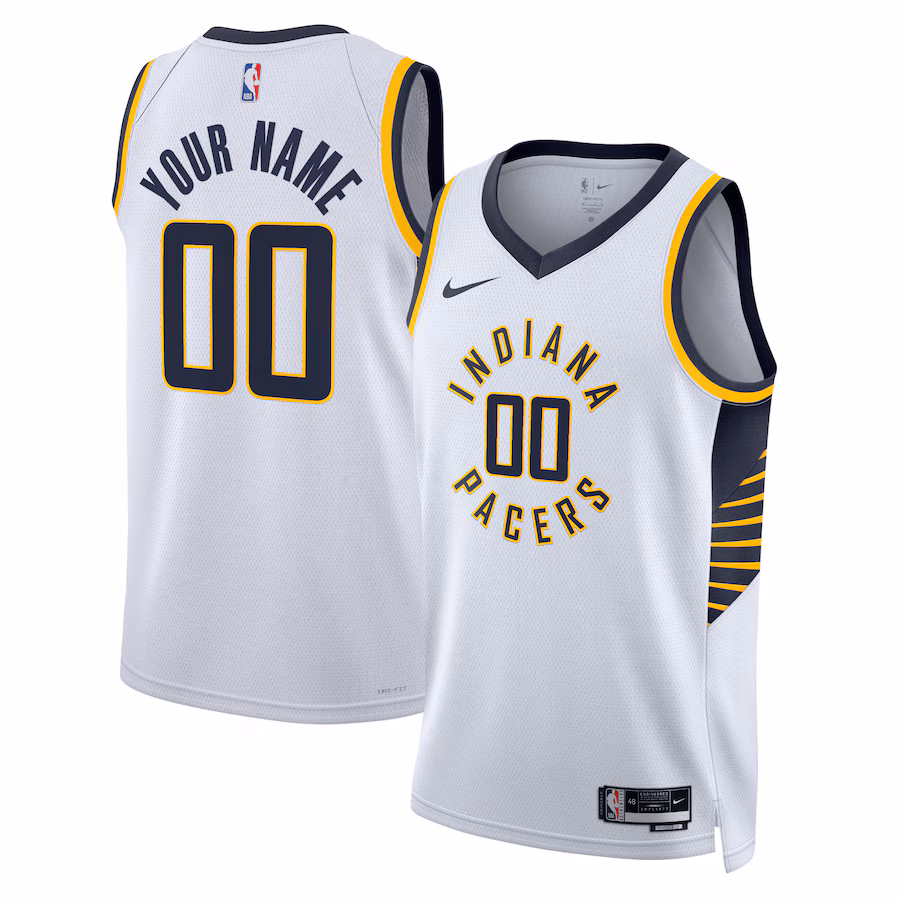 Indiana Pacers Maglia Swingman personalizzata unisex - Edizione Associazione - Bianco