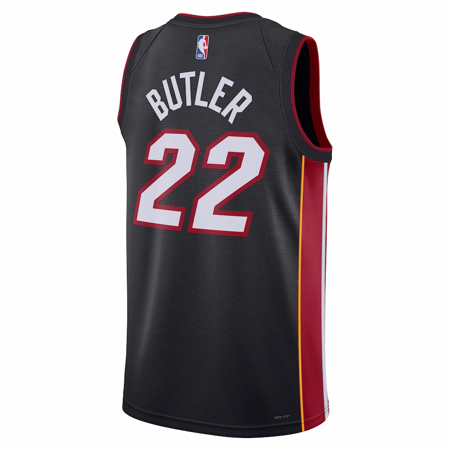 Jimmy Butler, Maillot Swingman uni-sexe de Nike des Miami Heat - Édition Icône - Noir