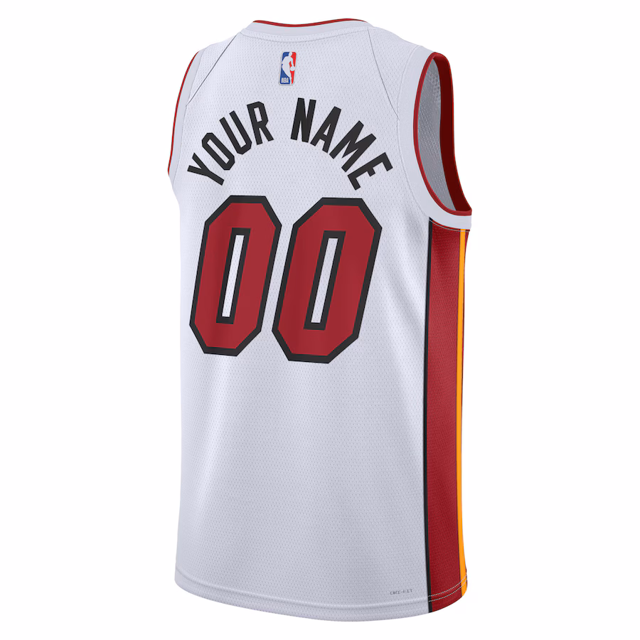 Miami Heat Unisex Swingman-Custom-Trikot - Association-Edition - Weiß