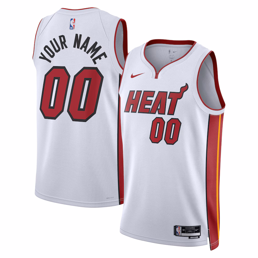 Miami Heat Unisex Swingman-Custom-Trikot - Association-Edition - Weiß