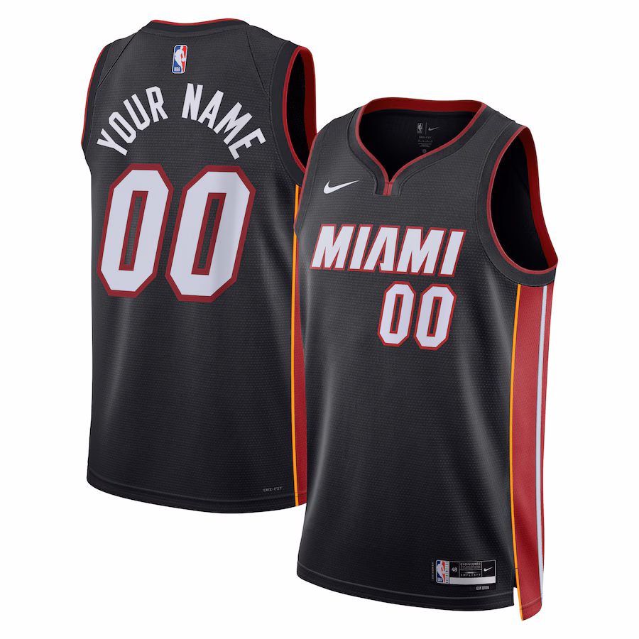 Miami Heat Unisex Swingman-Custom-Trikot - Icon-Edition - Schwarz