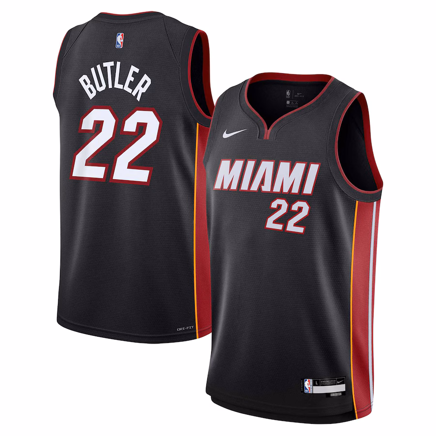 Jimmy Butler, Miami Heat Jugend Swingman-Trikot - Icon-Edition - Schwarz