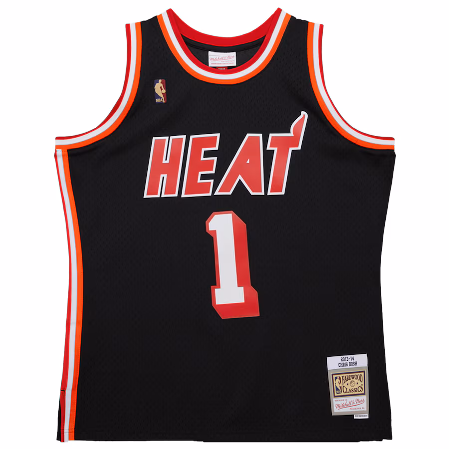 Chris Bosh, Miami Heat Mitchell & Ness 2013/14 Saison Hardwood Classics Swingman-Trikot - Schwarz
