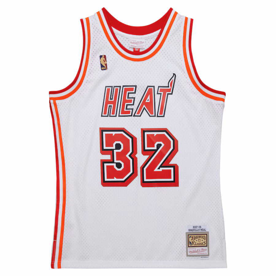 Shaquille O'Neal, Miami Heat Mitchell & Ness 2007/08 Hardwood Classics Swingman-Trikot - Weiß