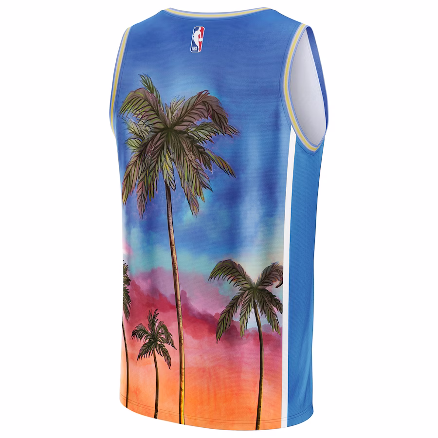 Miami Heat NBA und KidSuper Studios Unisex Heimat-Trikot - Blau
