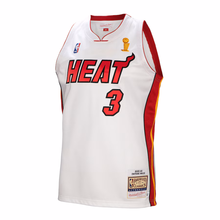 Camiseta Dwyane Wade Miami Heat 2005-06 - Mitchell & Ness Blanca